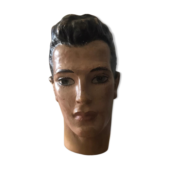 Model head vintage male plaster