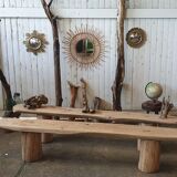 Pair of vintage farm bench