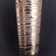 Cubist vase in gilded and ridged ceramic
