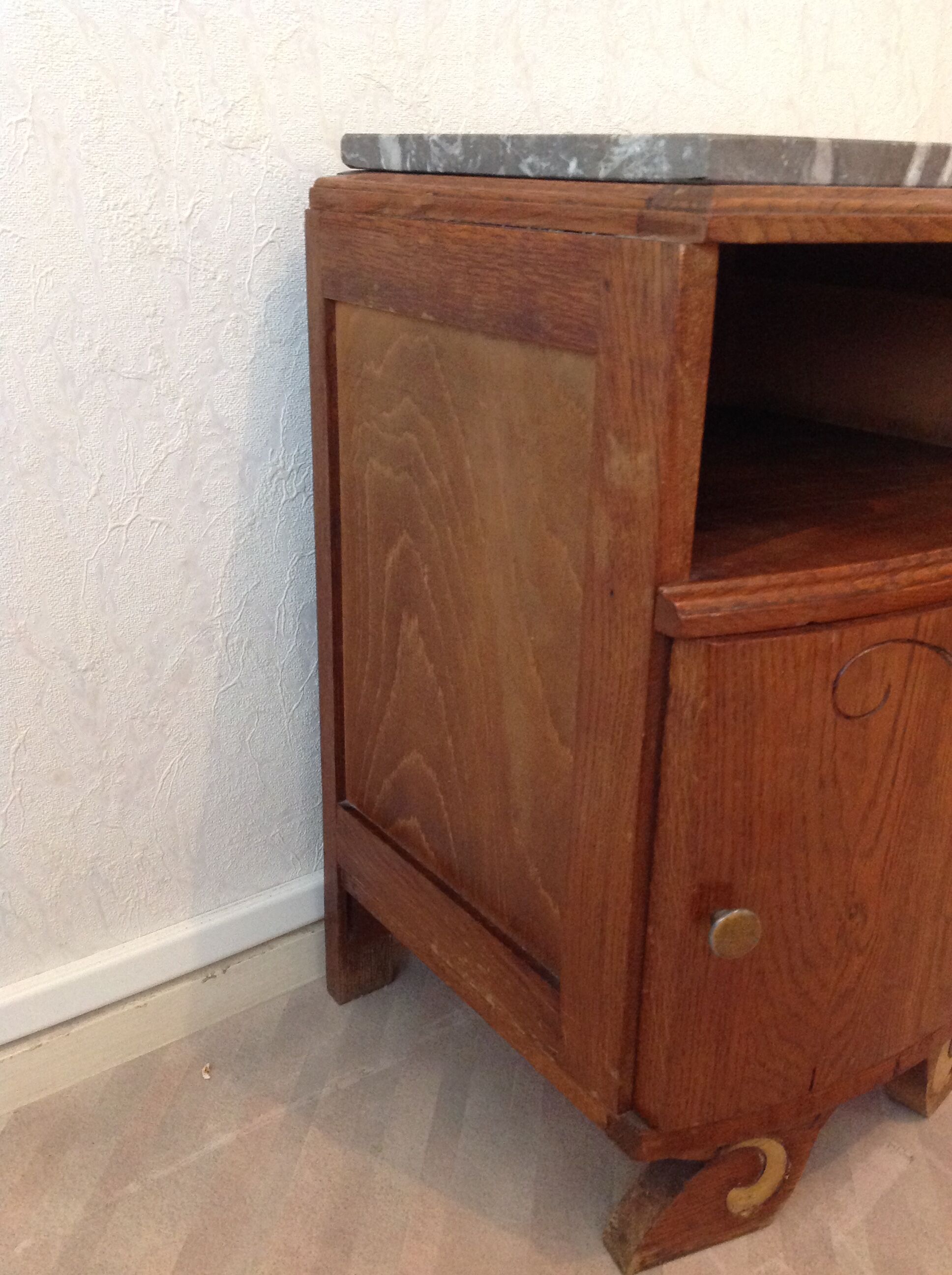 Chene bedside table / vintage 50-60s