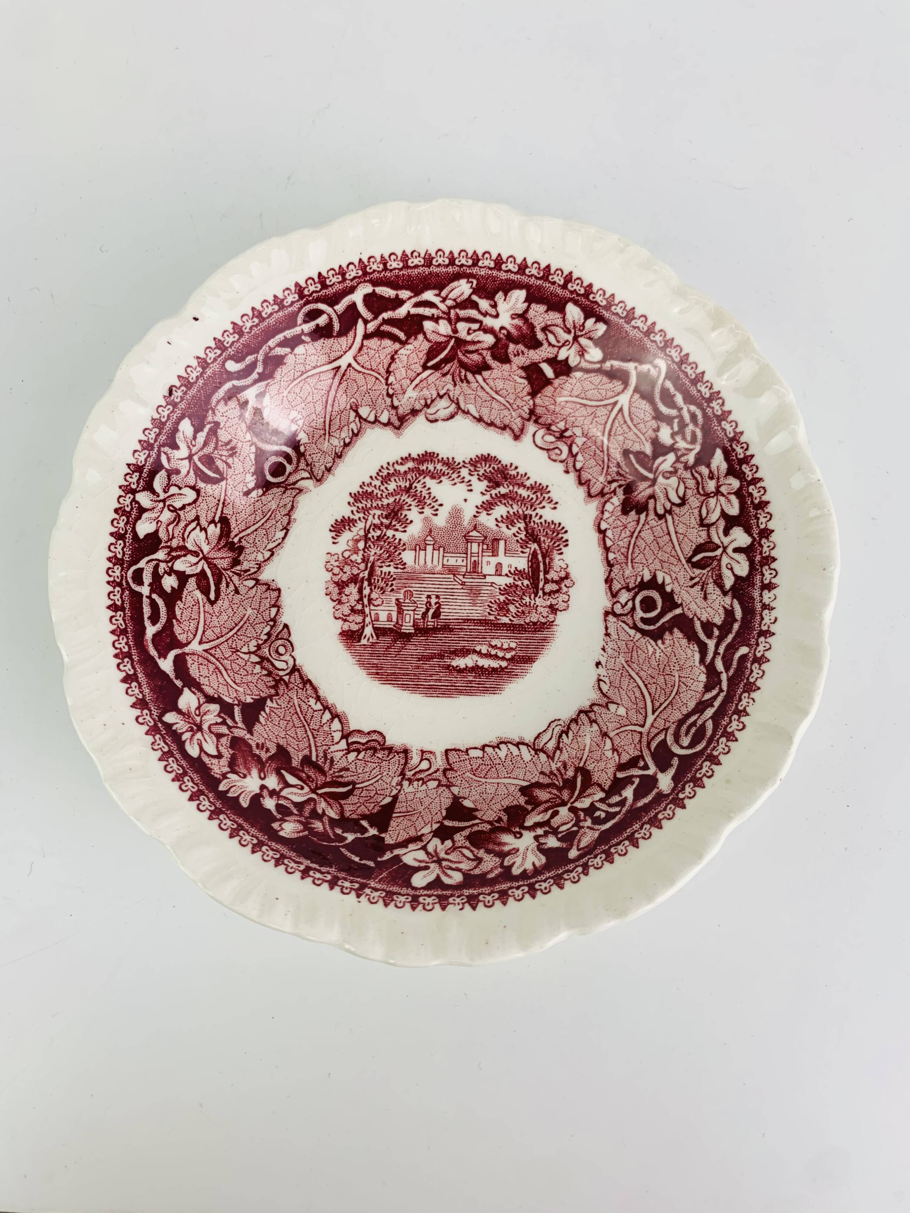 Mason's Vista model bowl, English ironstone, terra cotta.