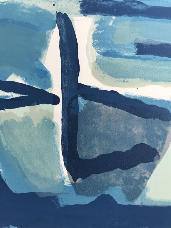 Bram van velde, mp 127, 1973. lithographie originale signée au crayon