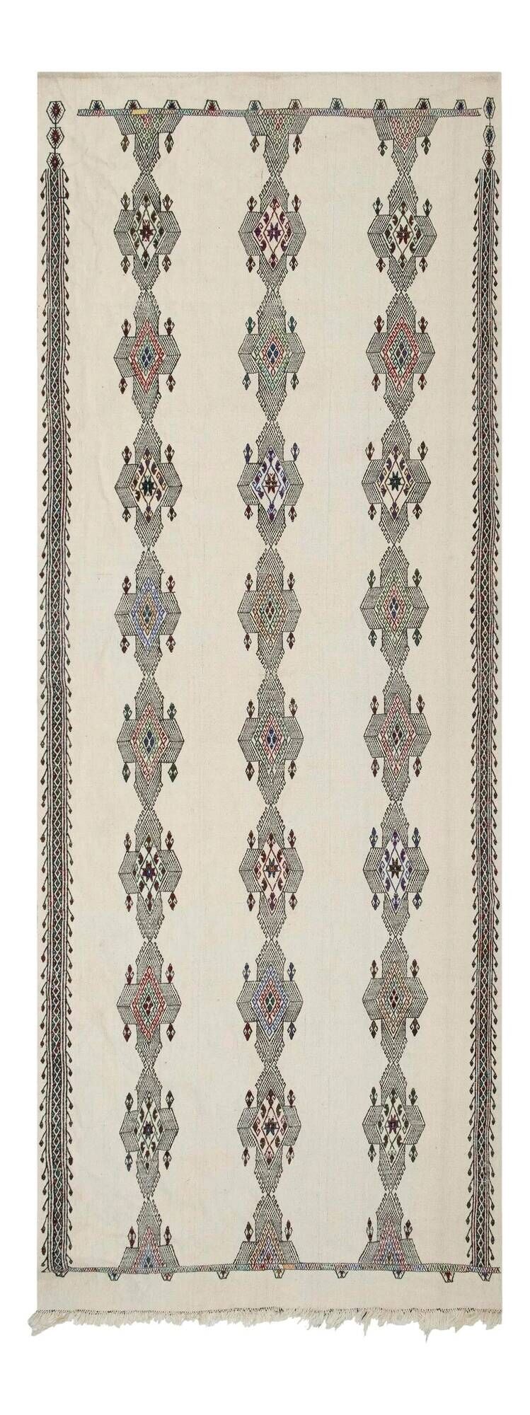 Tapis de couloir turc vintage 145x385 cm