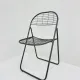 Niels Gammelgaard for Ikea grey wire metal folding chair, 1970s