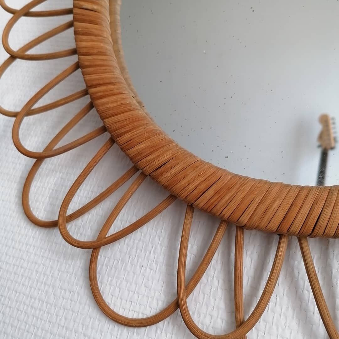 Rattan mirror