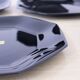 6 "Octime" black Arcoroc dinner plates