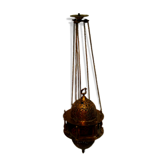 Suspension orientale en laiton fabrication artisanale