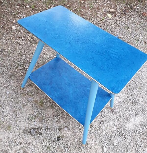 Ancienne table d'appoint vintage relookée
