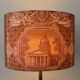 Jouy fabric lampshades with the "Monuments of Paris" pattern.