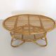 Oval Wicker Coffee Table with Lower Shelf