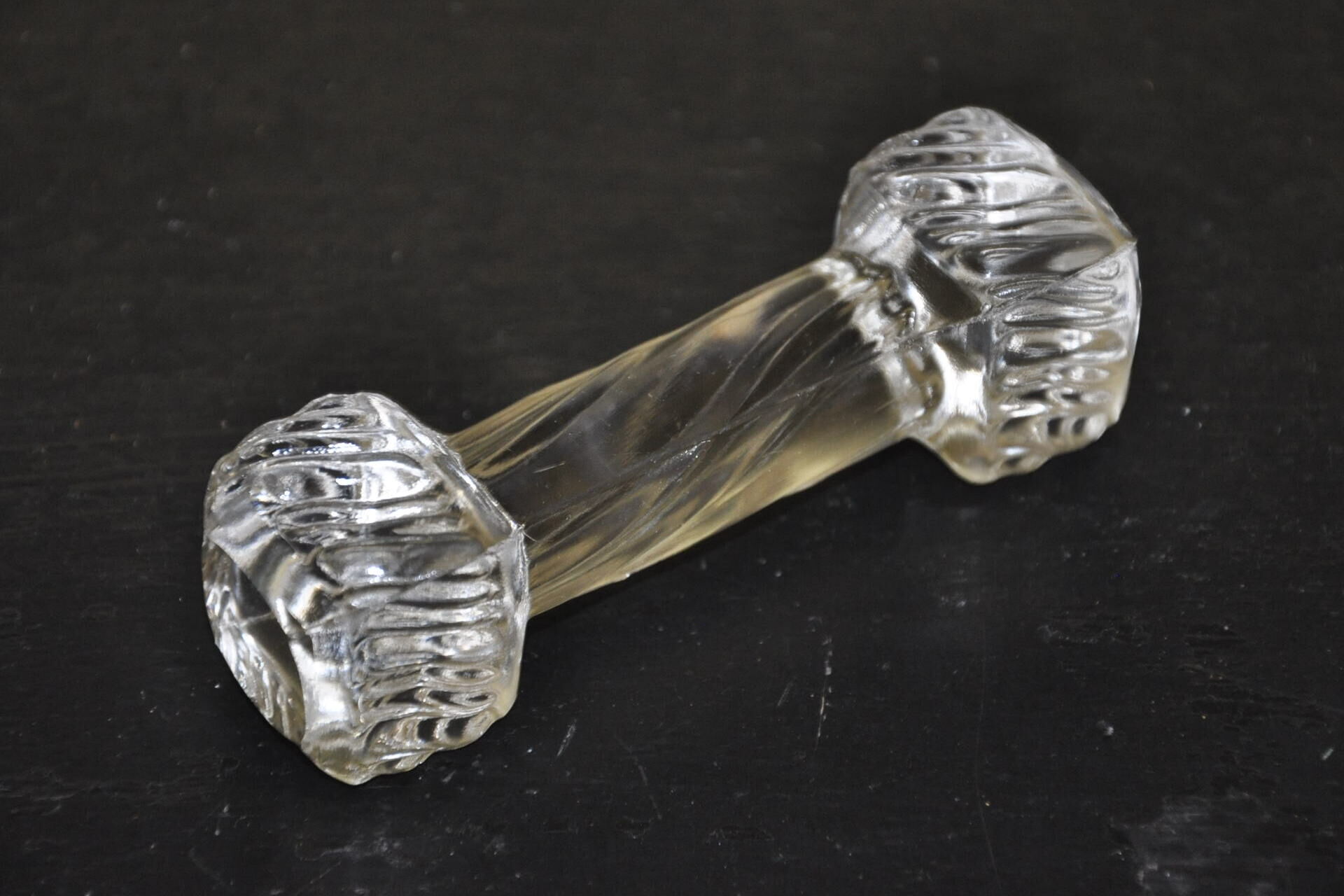 Old glass knife holder