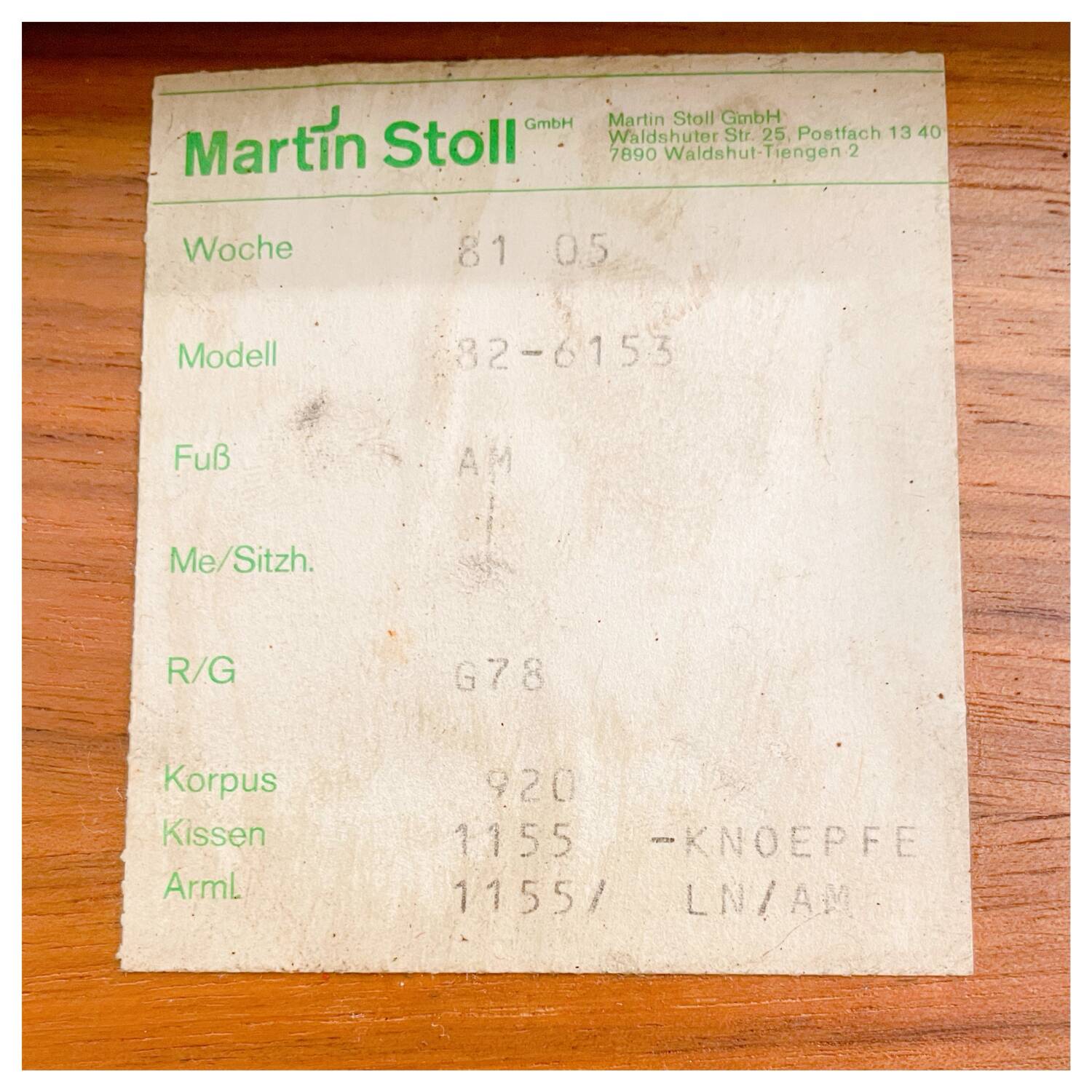 Martin Stoll lounge chair with footrest