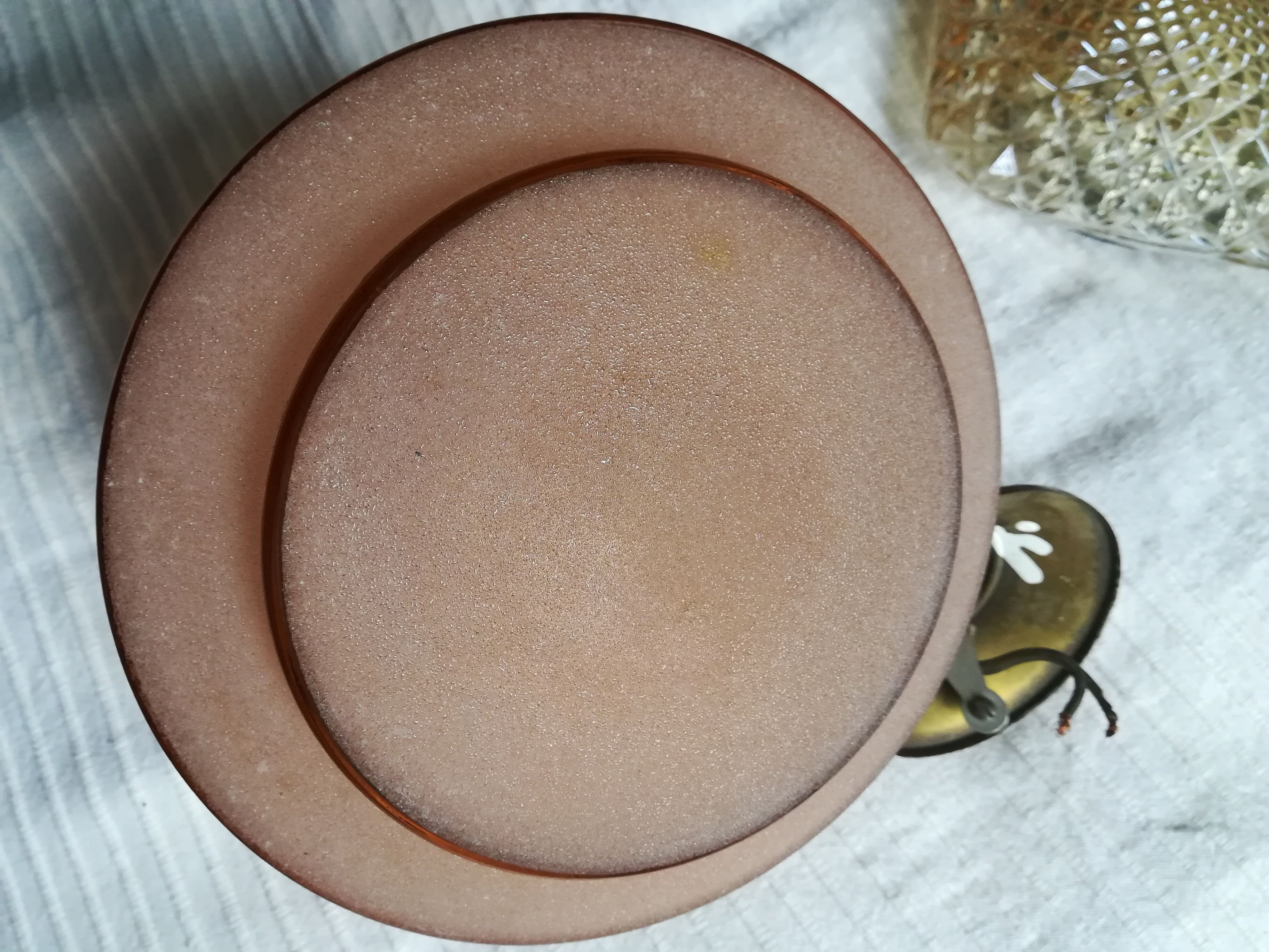 Hanging lamp in granite glass 1950
