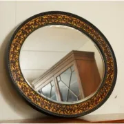 Vintage Oval Wall Mirror in the style of William Yeoward