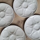 La Redoute x Selency set de 4 assiettes à huitres blanches