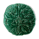 Plat en faience vert