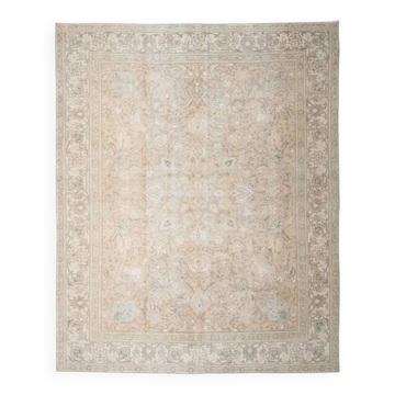 1970s Vintage Persian Handknotted Wool Orange Oversize Area Rug  297x373