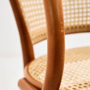 Fauteuil en hêtre et rotin