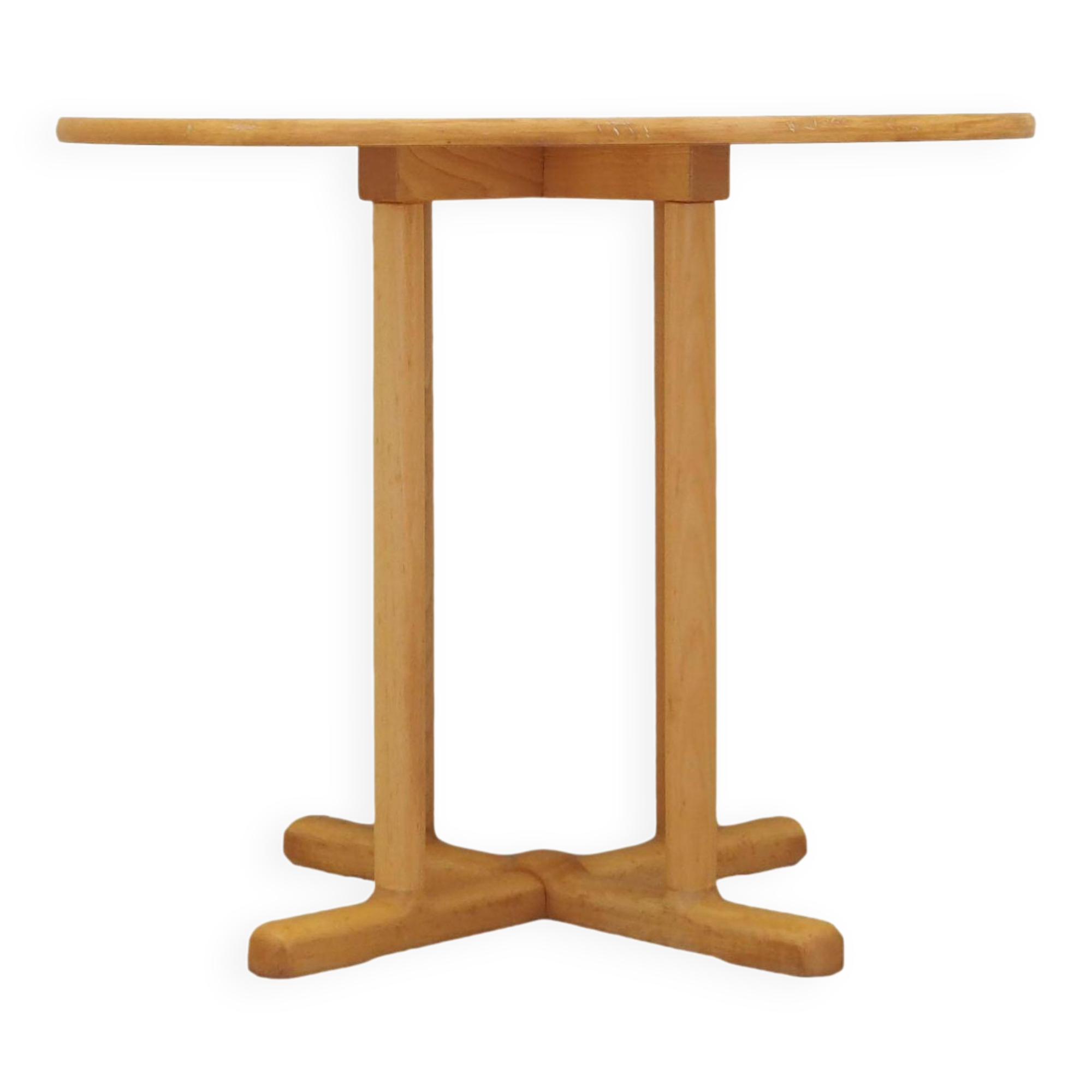Beech round table, Danish design, 1990s, production: Denmark
