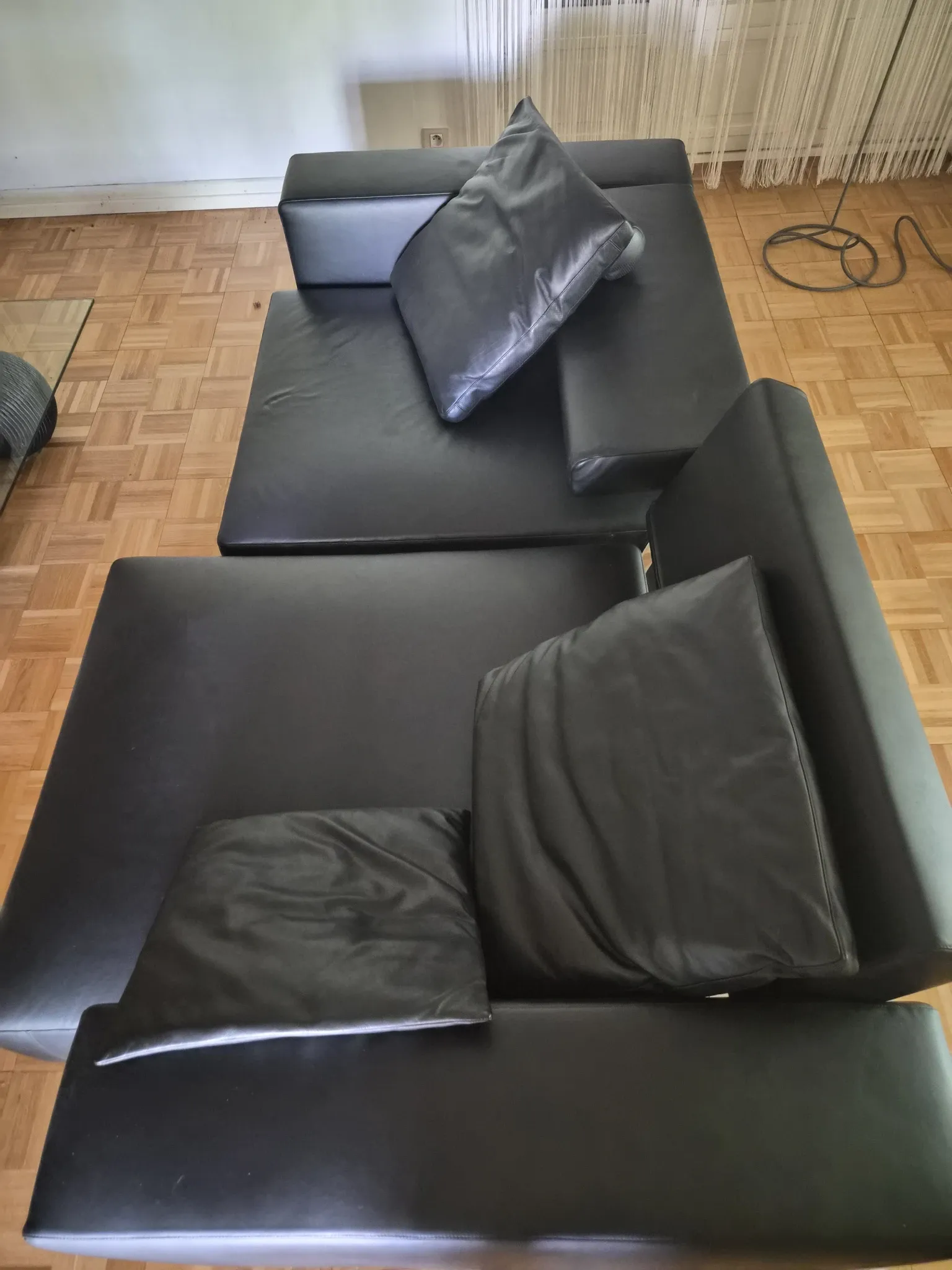 B&B Italia - Andy '13 - Paolo Piva - Sofa design in black natural leather