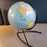 Globe terrestre Girard et Barrère des années 50-60 piètement string