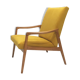 Fauteuil des années 60 retapissé velours moutarde