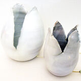 Egg-Shaped Lamps in Ceramic from Fratelli Fanciullacci, 1970s, Set of 2