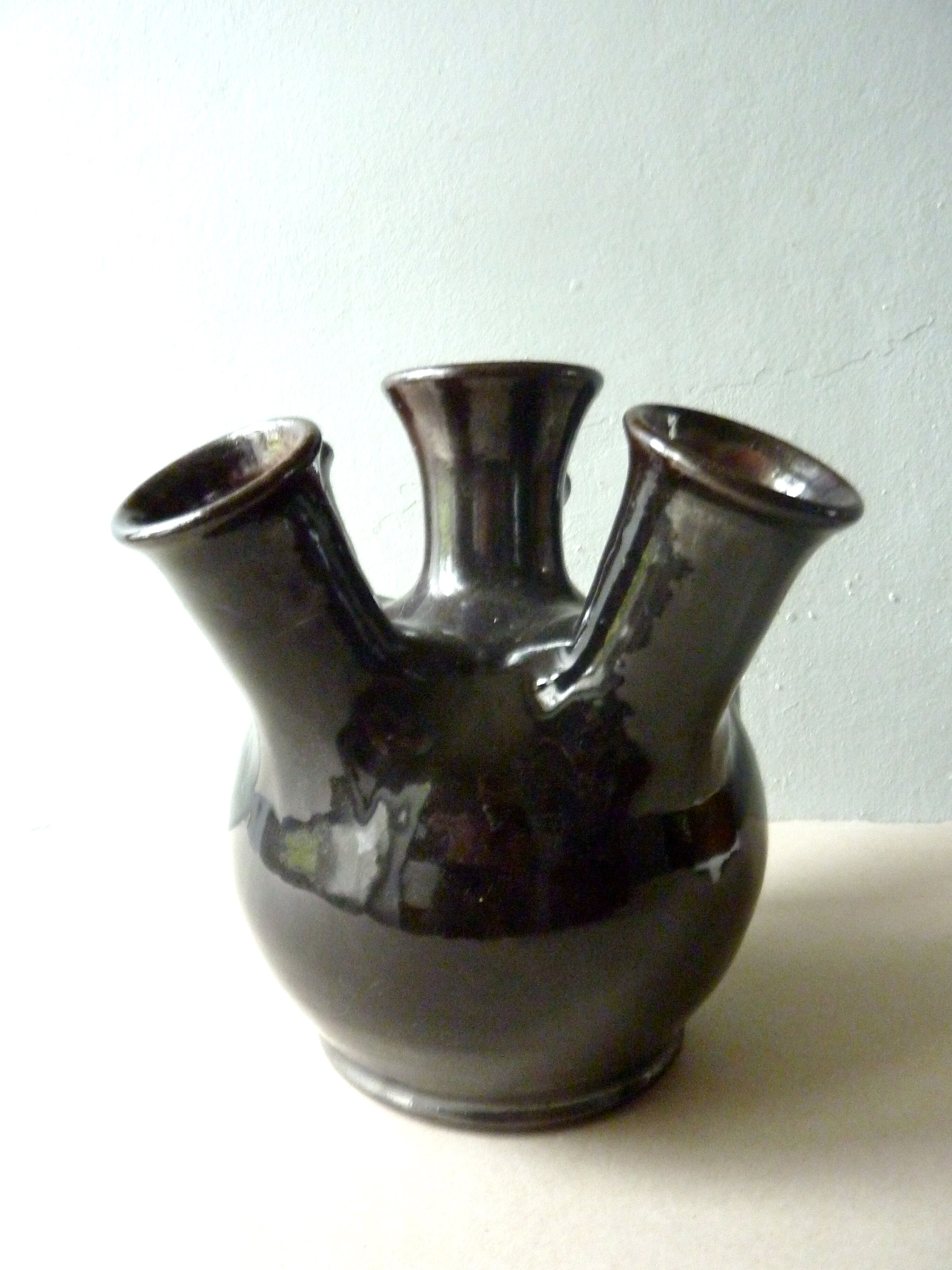 Vase bouquetière en grès Meyssac Corrèze