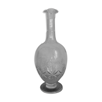 Old chiseled glass carafe