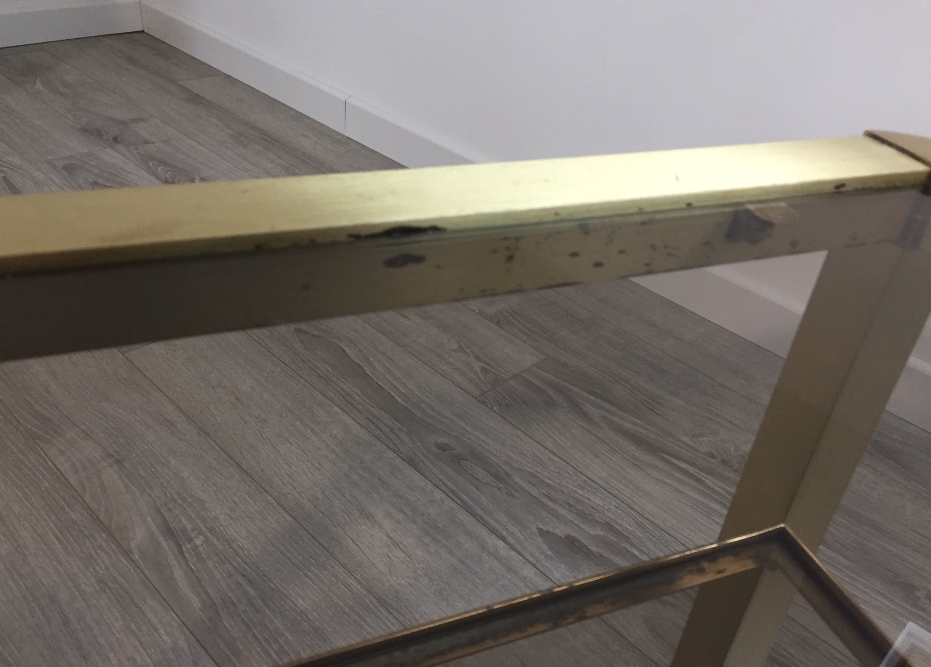 Table brass and glass Mara