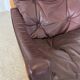 Vintage mid-century scandinavian brown leather lounge chair by ingmar relli