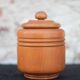 Art Deco wooden box, storage box, turned wooden pot, pot with lid, interior decoration.