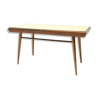 Mid century formica and beech wood coffee table, 1960´s, Czechoslovakia