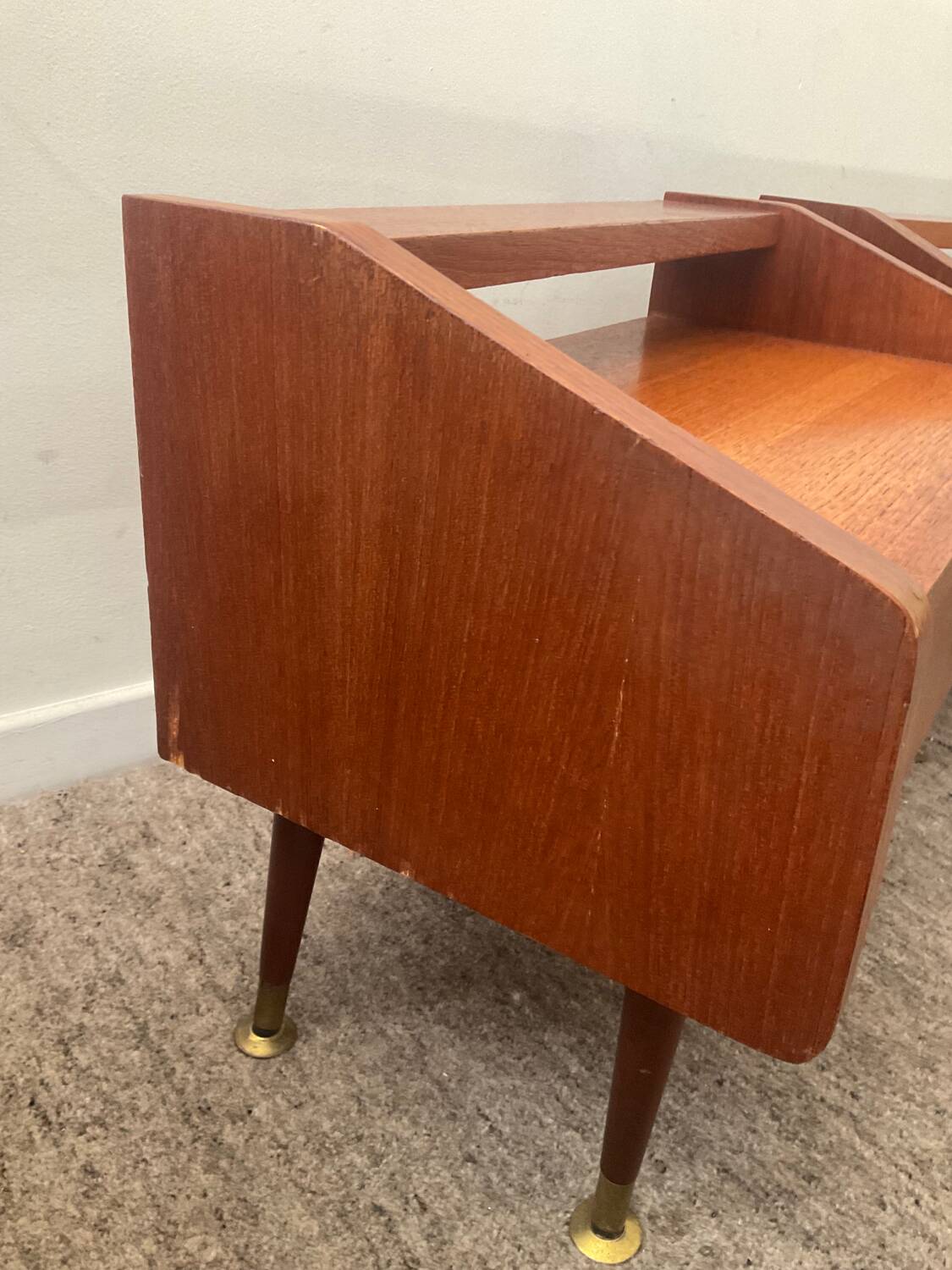 Pair of Scandinavian teak bedside tables from the 60s-70s