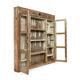 Patinated wooden wall window