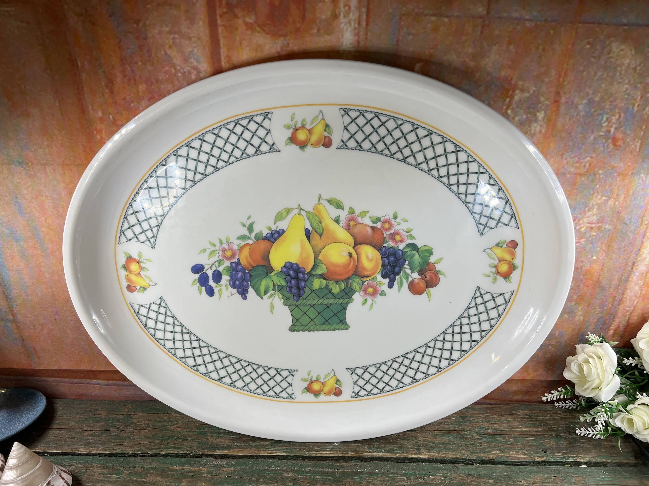 Large oval tray Villeroy Boch Basket Garden