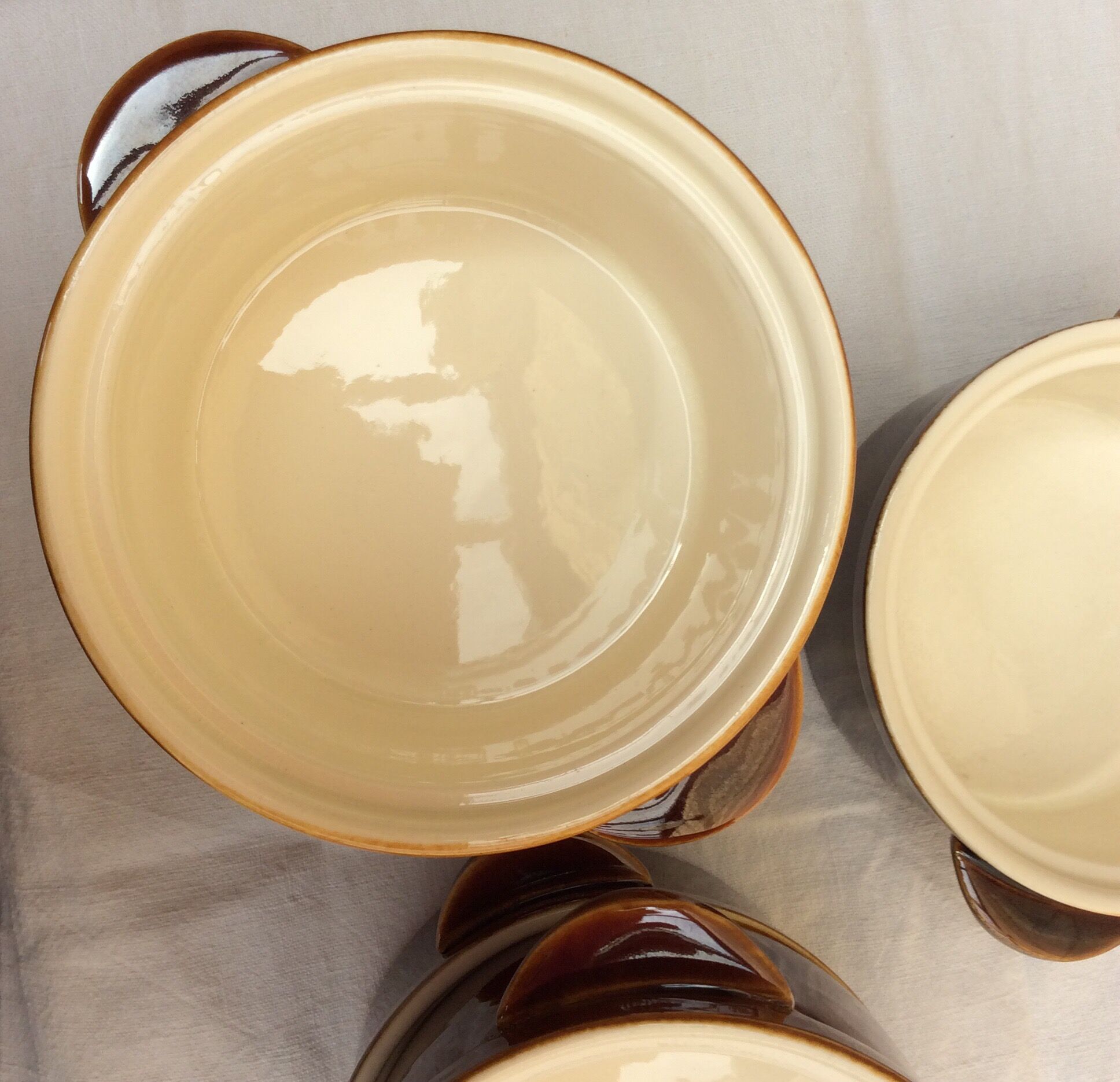 Set of 5 glazed ceramic pots villeroy & boch - vintage