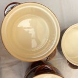 Set of 5 glazed ceramic pots villeroy & boch - vintage