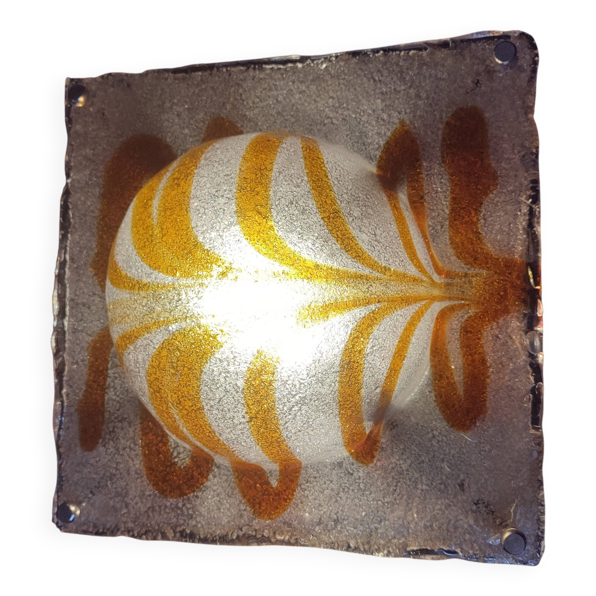 Large vintage Murano glass wall light