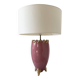 Pink and gold ceramic tripod table lamp