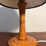Small wooden table lamp from the 60s