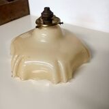 Beige opaline ceiling light in uraline