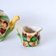 Tea service consisting of a teapot, a milk jug and a numbered hazelnut slip sugar bowl