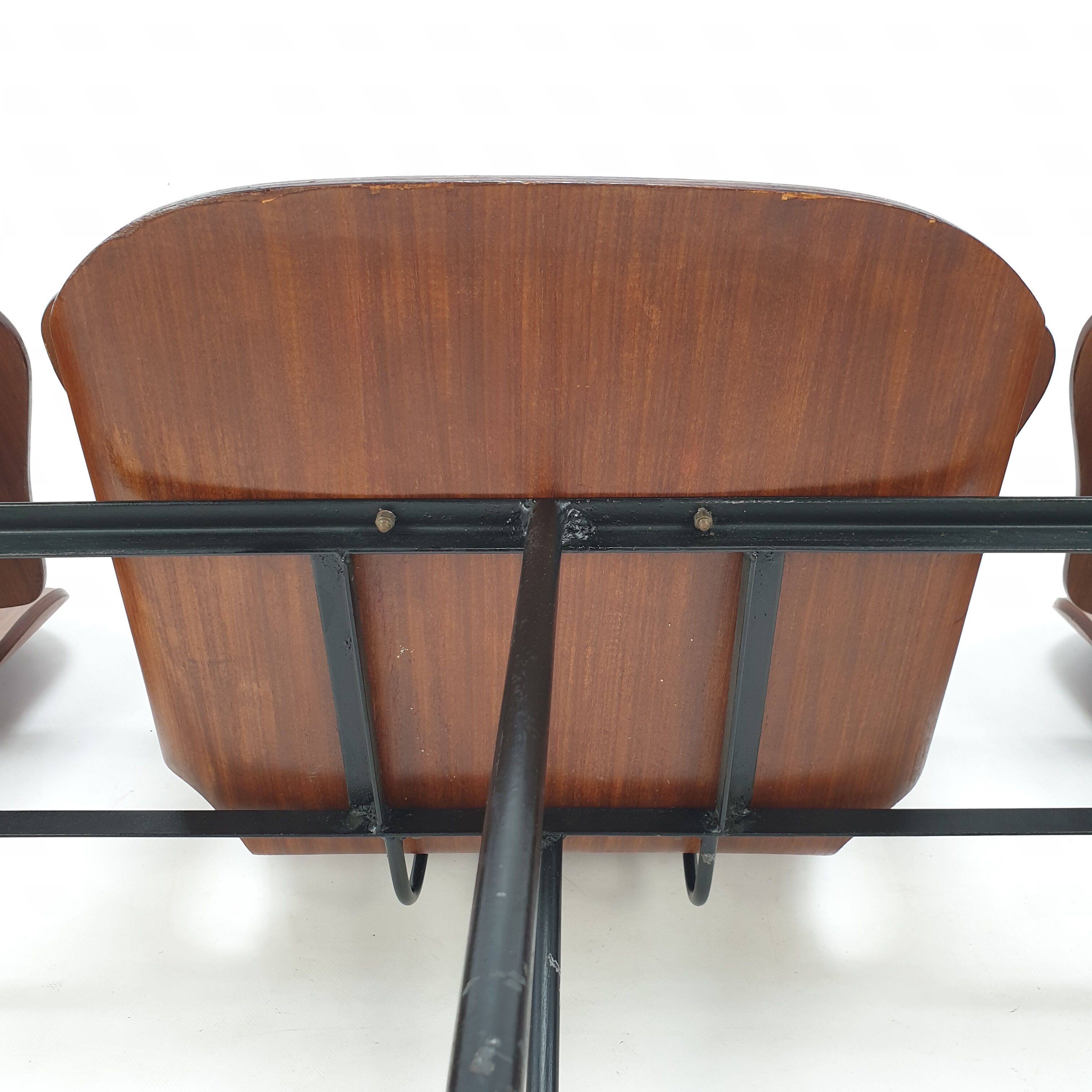 Mid Century Italian 3-seat Bench by Carlo Ratti, 50's