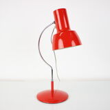 Mid-century red table lamp designed by Josef Hůrka for Napako, 1970's.