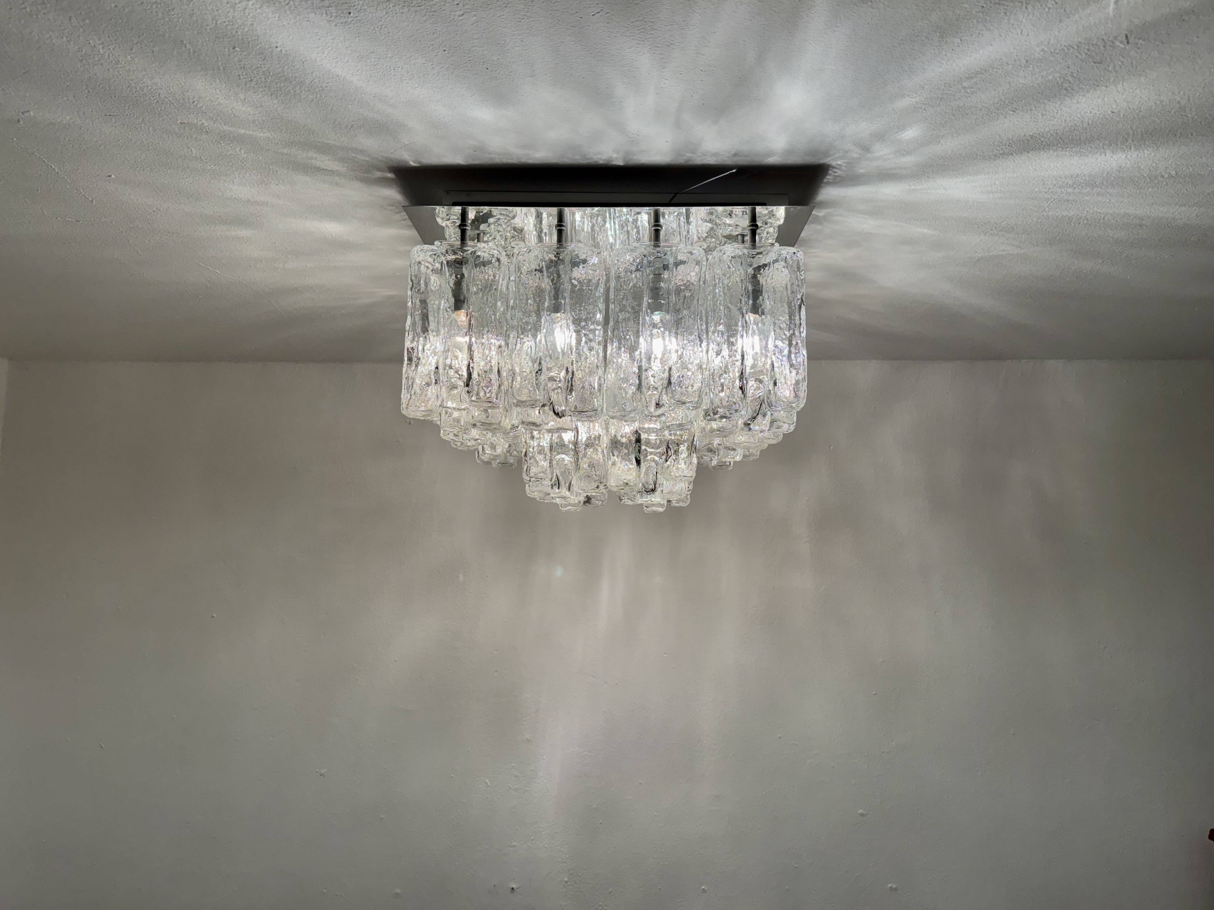 Large Austrian Granada Flush Light by J.T. Kalmar
