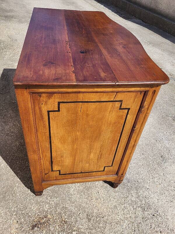 Transition louis xv louis xvi chest of drawers in cherry wood 4 drawers from the 18th century