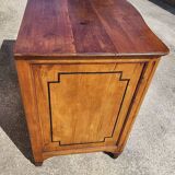 Transition louis xv louis xvi chest of drawers in cherry wood 4 drawers from the 18th century