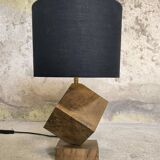 Vintage table lamp in solid oak