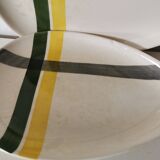 plat de service , ravier , beurrier jaune et vert